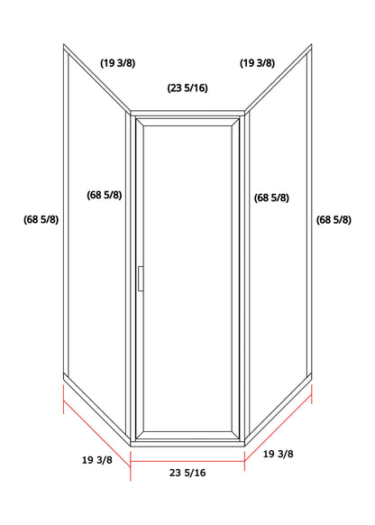 Shower Neo Angle 20" x 24" x 68"