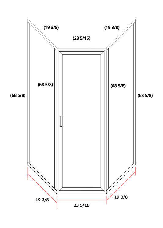 Shower Neo Angle 20" x 24" x 68"