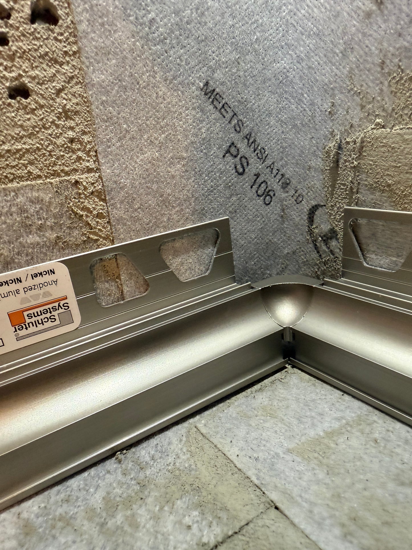 Nickel Thick Trim Inside Corner