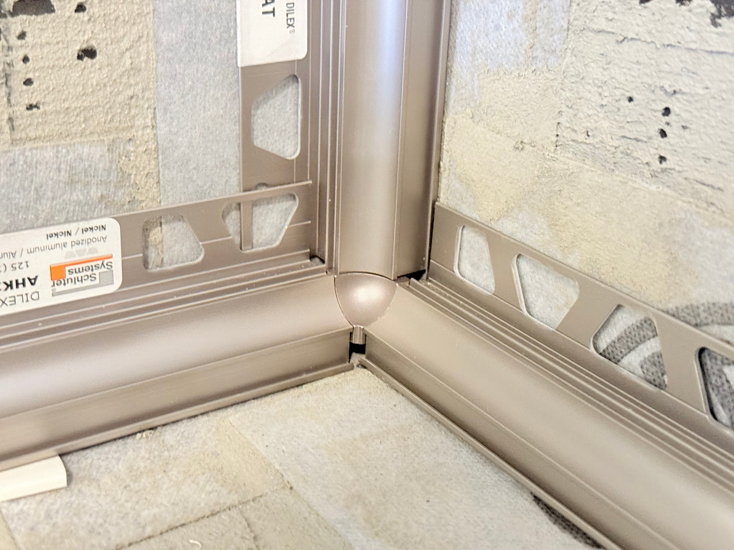 Nickel Thick Trim Inside Corner