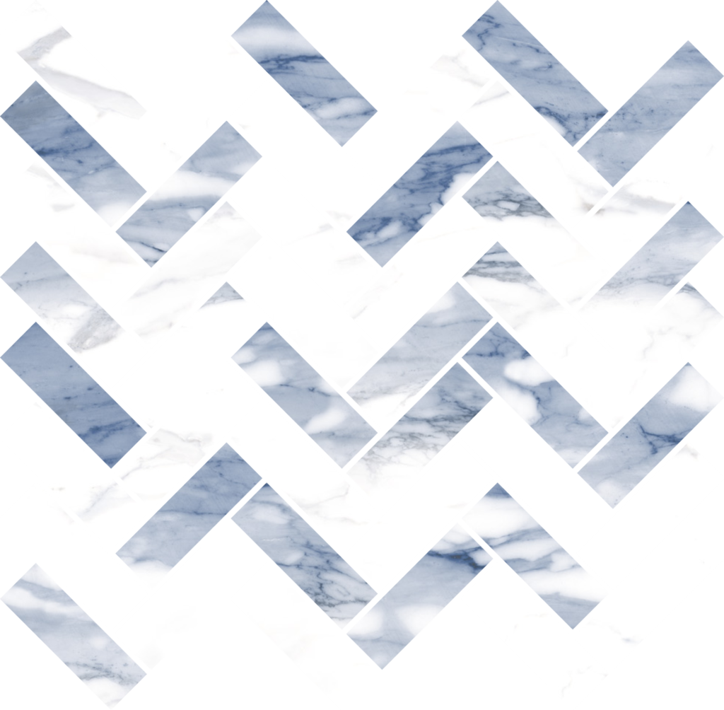 Ocean Herringbone 1x3 Matte
