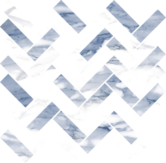 Ocean Herringbone 1x3 Matte