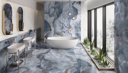Smooth Operator Blue Onyx 48x110 Porcelain Slab