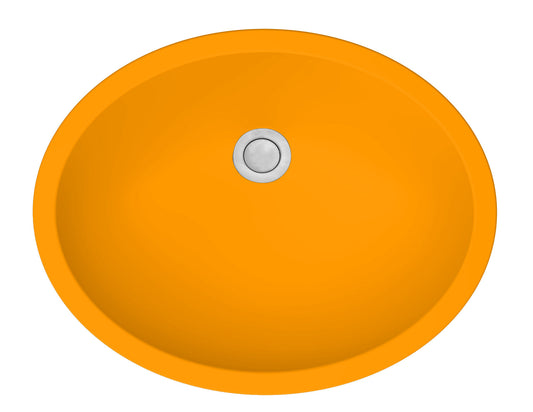 Orange Vanity Bowl Seamless Undermount Sink 19"