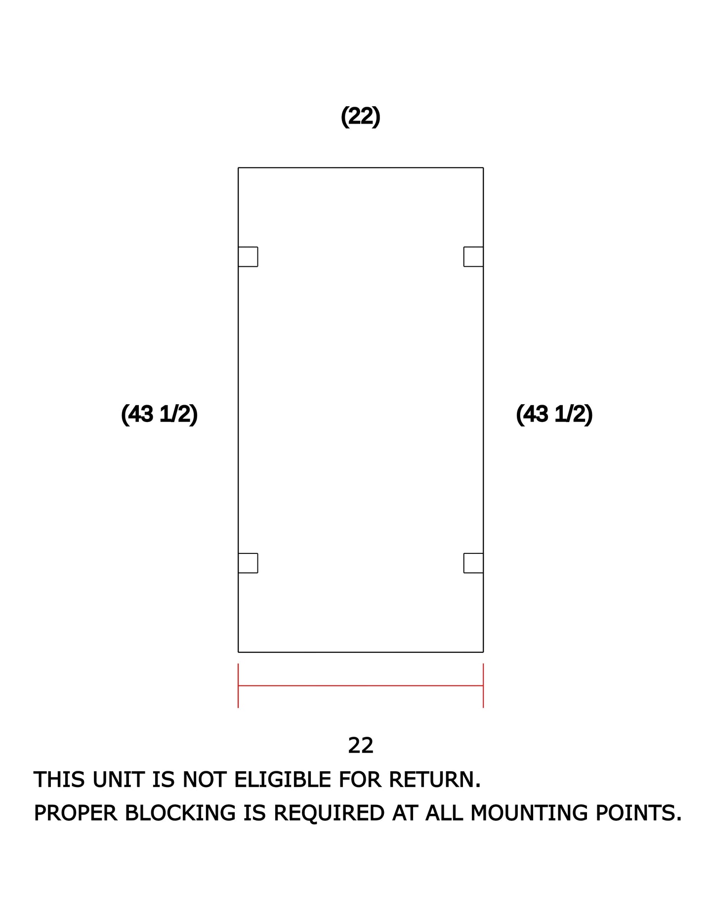 Door and Panel With Notch 57"x90" And Two Panels 39" and 22"