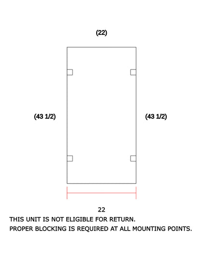 Door and Panel With Notch 57"x90" And Two Panels 39" and 22"
