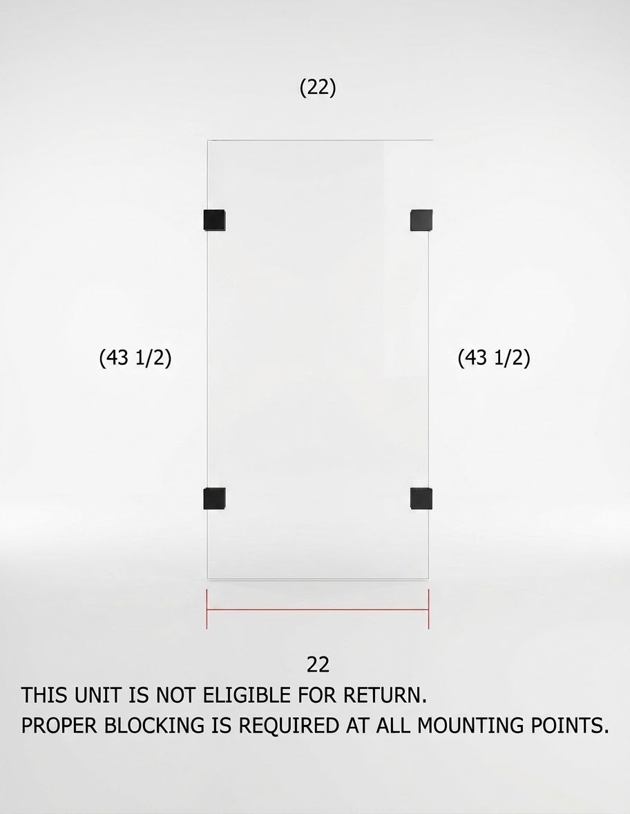 Door and Panel With Notch 57"x90" And Two Panels 39" and 22"