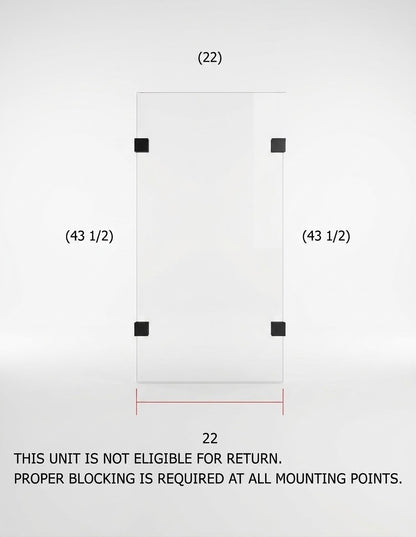 Door and Panel With Notch 57"x90" And Two Panels 39" and 22"
