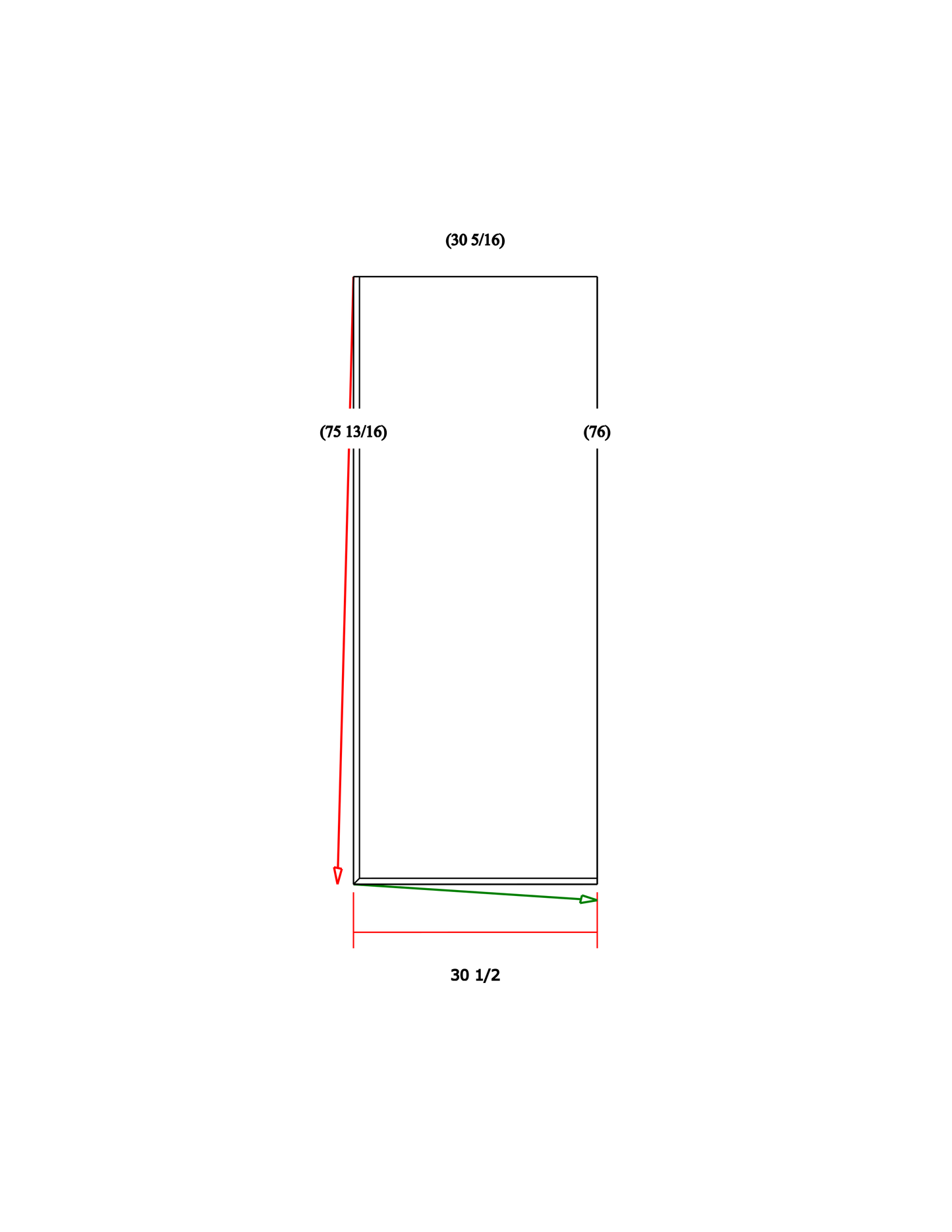 Glass Shower Panel 30"x76"