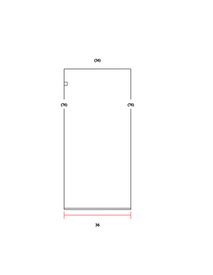 Glass Shower Screen 36"x76"