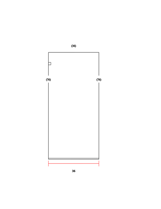 Glass Shower Screen 36"x76"