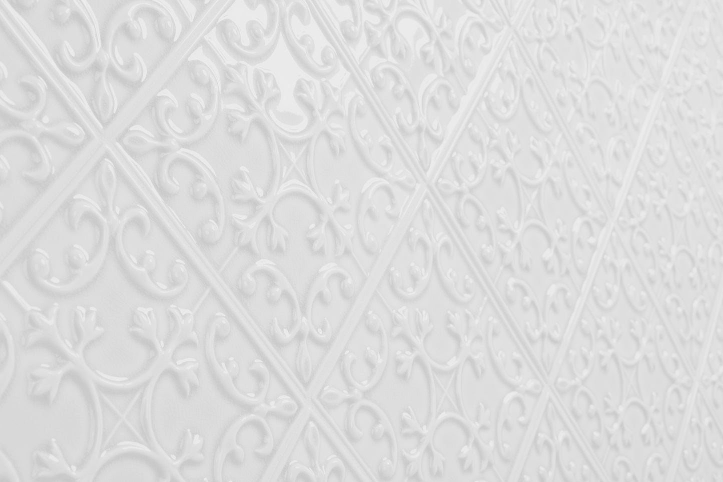 Pure White Embossed 6X6 Glossy