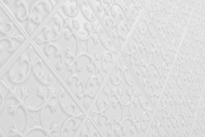 Pure White Embossed 6X6 Glossy