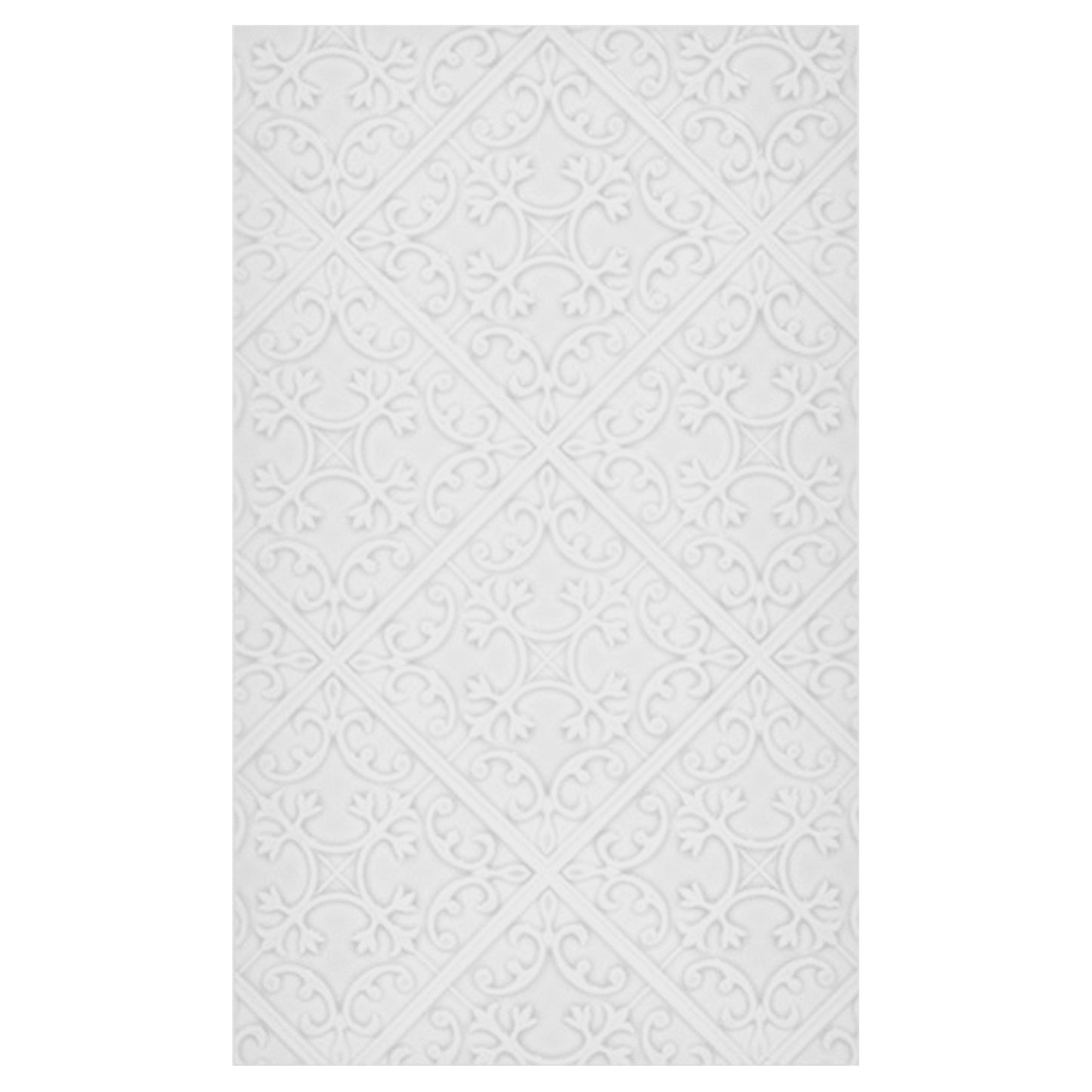 Pure White Embossed 6X6 Glossy
