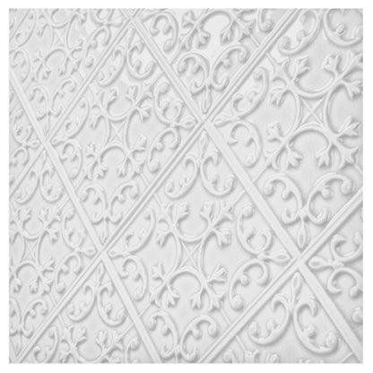 Pure White Embossed 6X6 Glossy