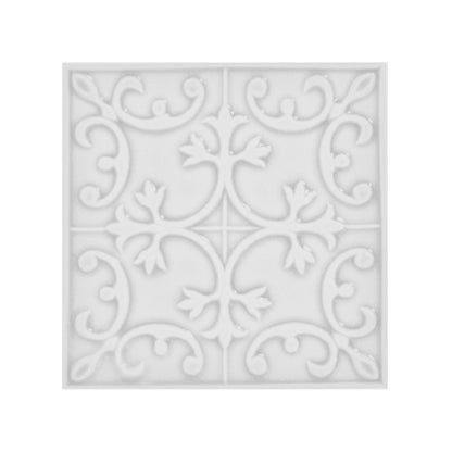 Pure White Embossed 6X6 Glossy