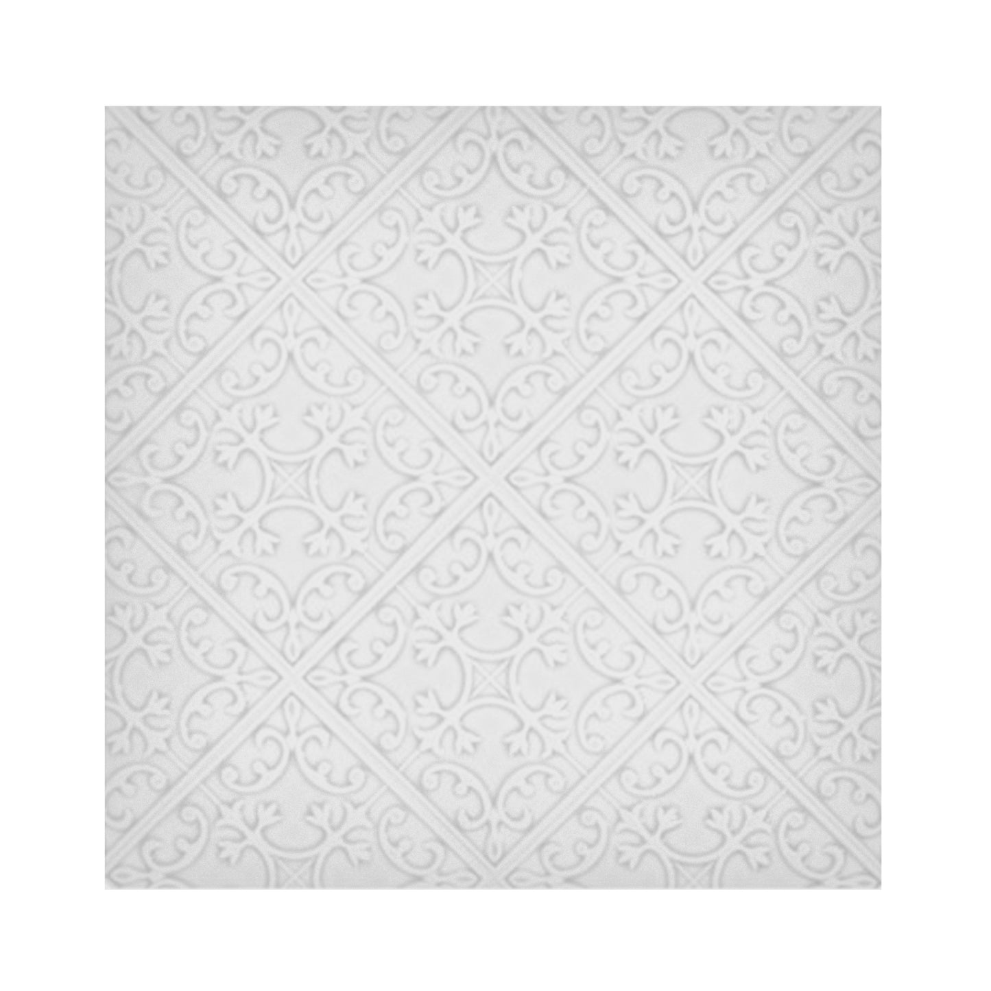 Pure White Embossed 6X6 Glossy