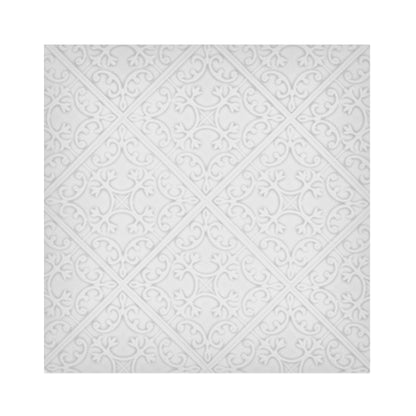 Pure White Embossed 6X6 Glossy