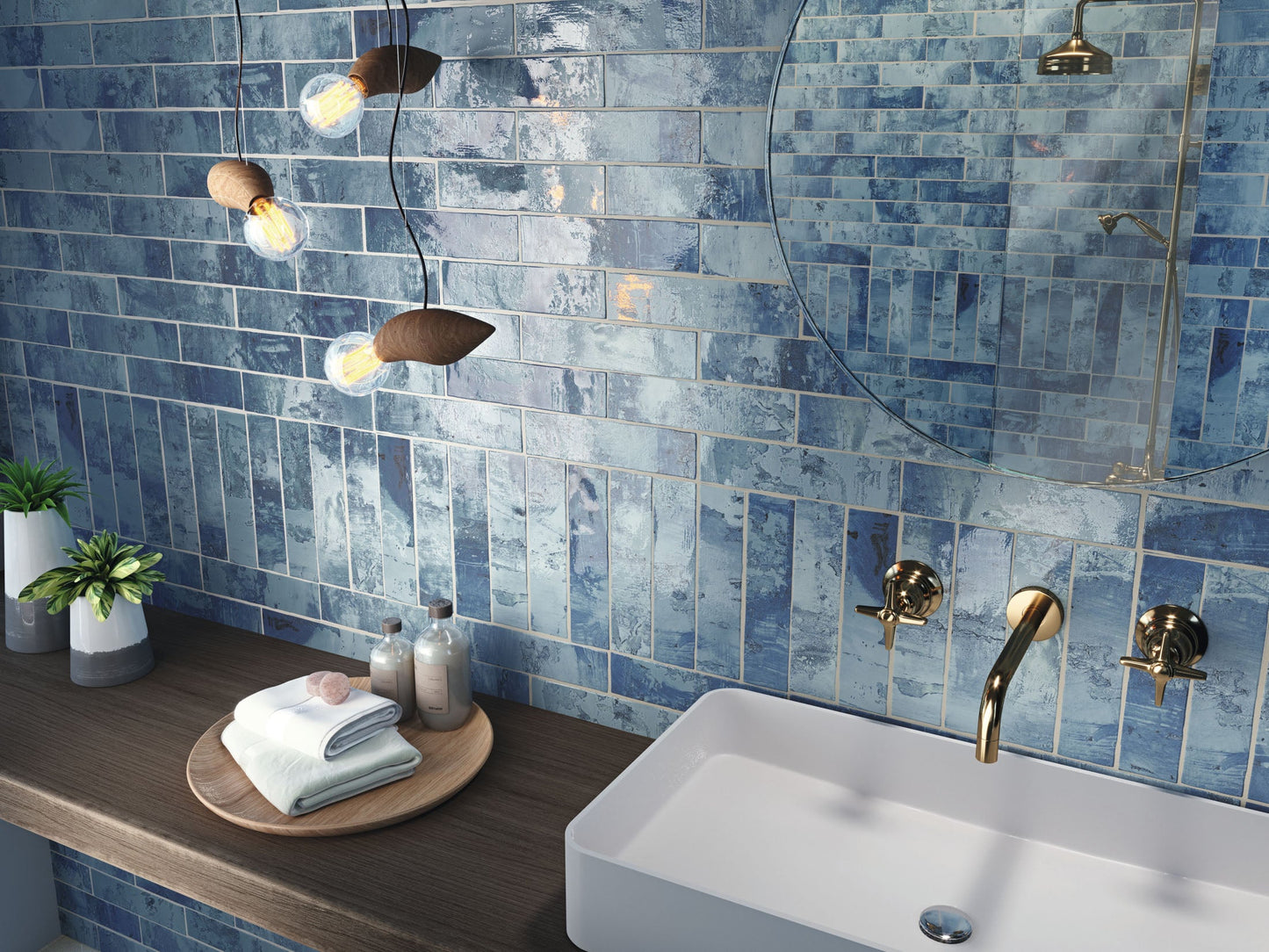 Rain Drops Ocean Mist 3x12 Ceramic Tile