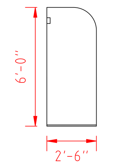 Bubble Glass Shower Panel 30"x72"