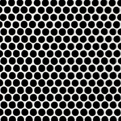 Pattern of black circles on a white background