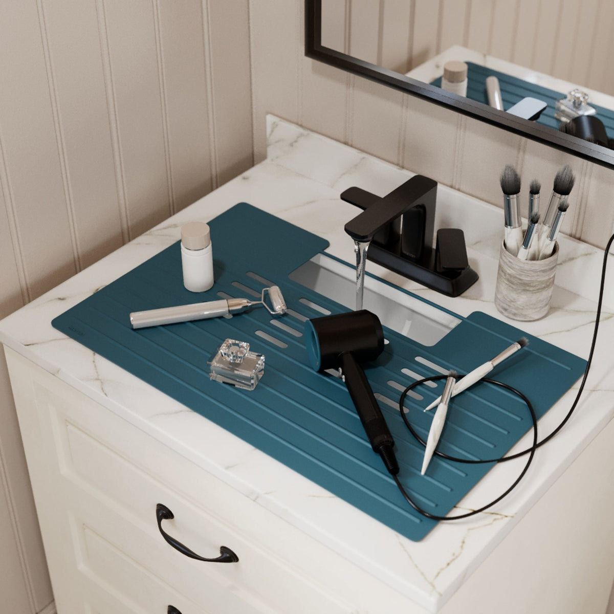 Real Blue Vanity Bath Mat 22"