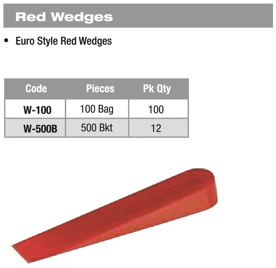 Red Wedges, 500 pcs bucket