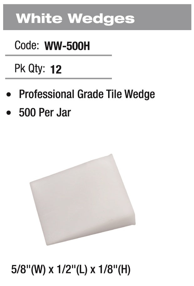 Regular White Wedges, 500 Pcs
