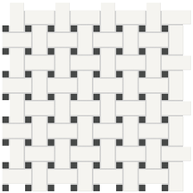 Retro Black & White 12x12 Basketweave