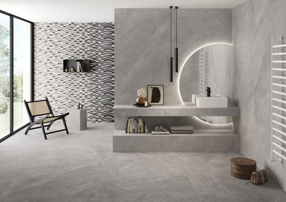 Smooth Operator Gray Slate 48x110 Porcelain Slab