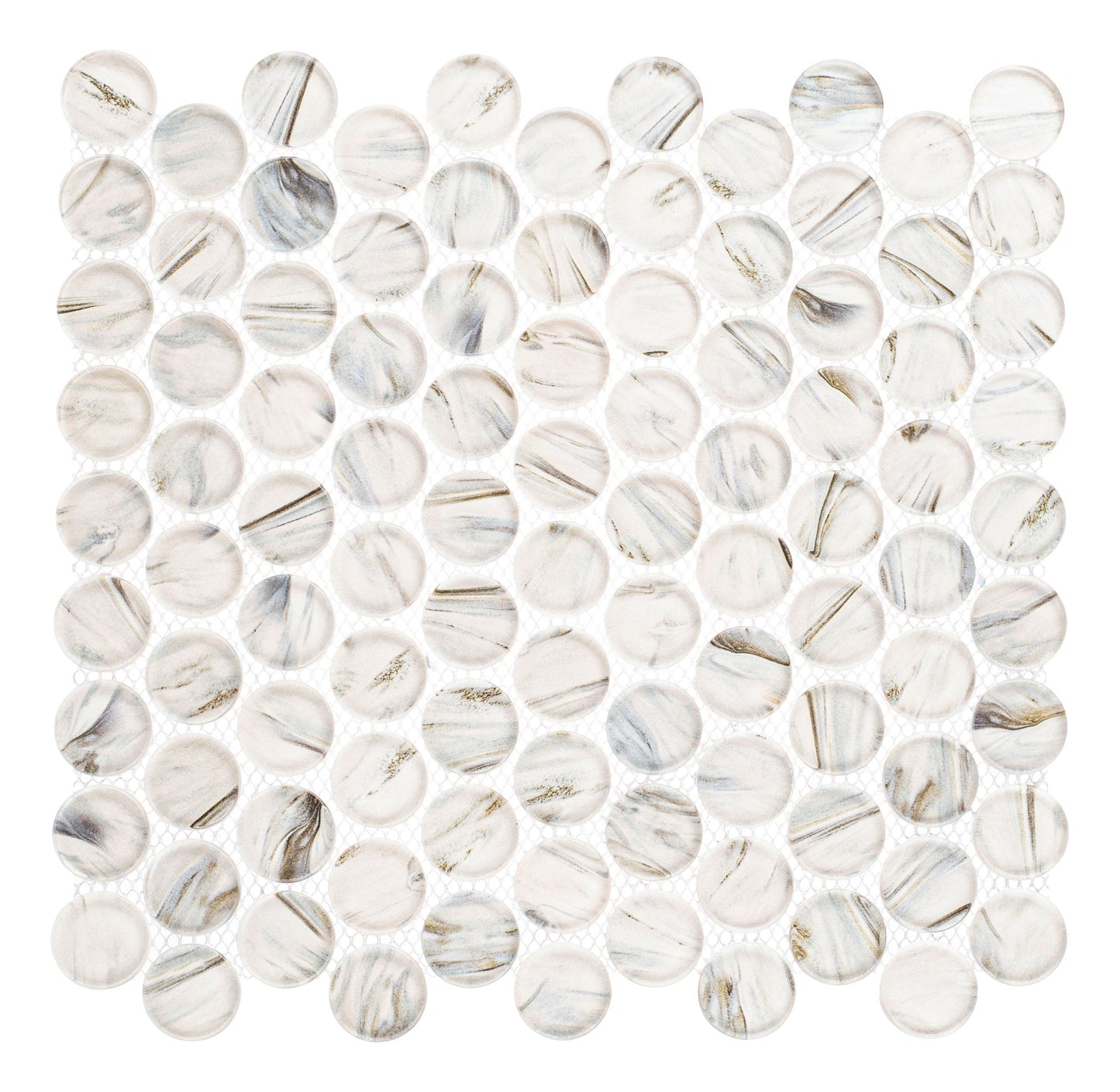 Spheres Crushed Ice 12x12 Penny Round Mosaic