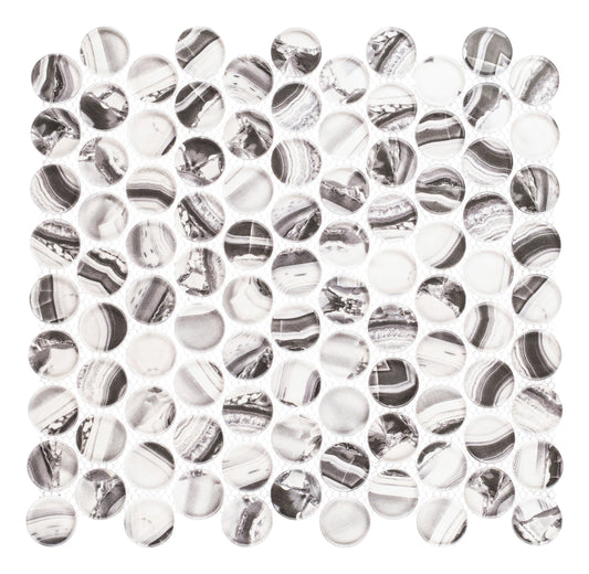Spheres Artik Blend 12x12 Penny Round Mosaic