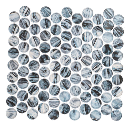 Spheres Fresh Mint 12x12 Penny Round Mosaic