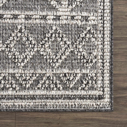 Diah Black Textured Trellis Rug - Limited Edition