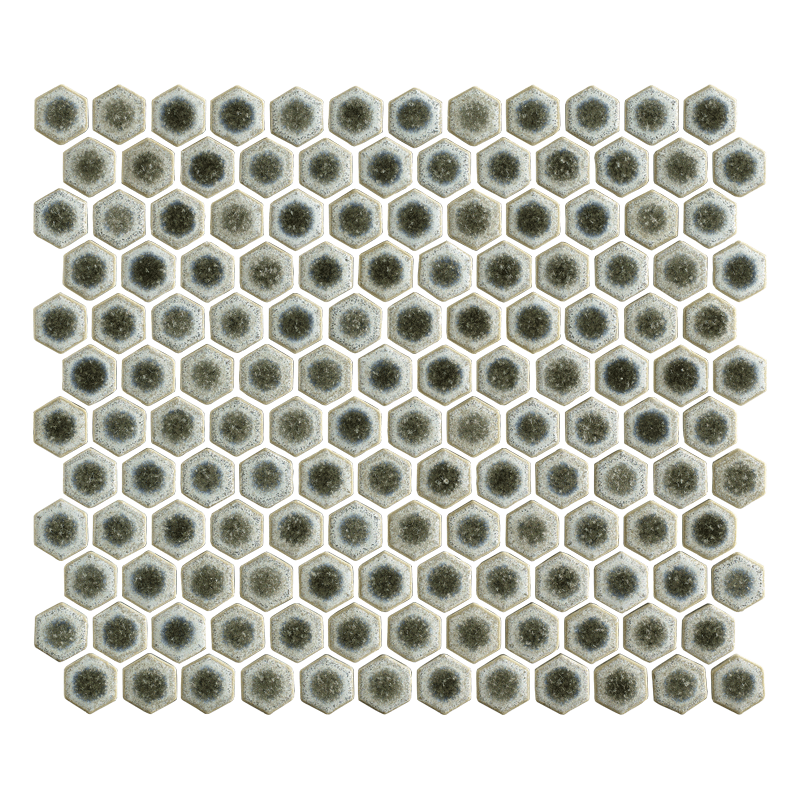 Hexagonal tile pattern on a white background
