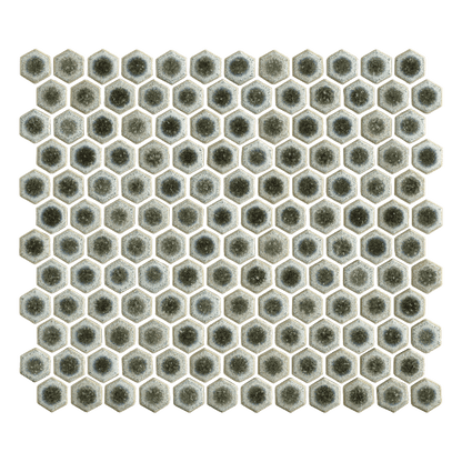 Hexagonal tile pattern on a white background