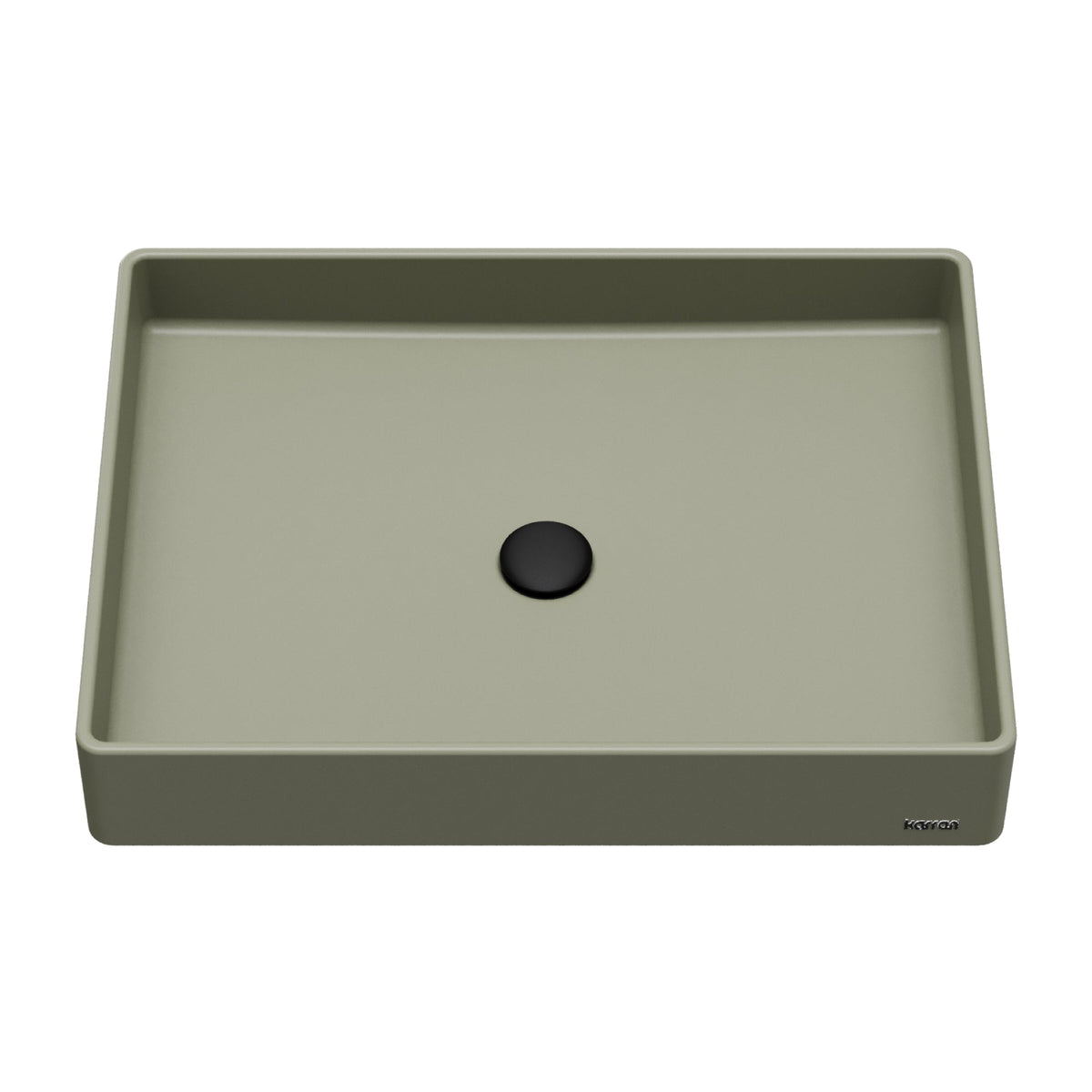 Sage Green Spark Quartz Vessel Vanity Sink 23-5/8"