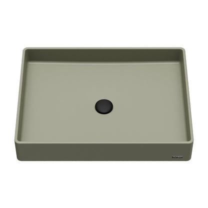 Sage Green Spark Quartz Vessel Vanity Sink 23-5/8"