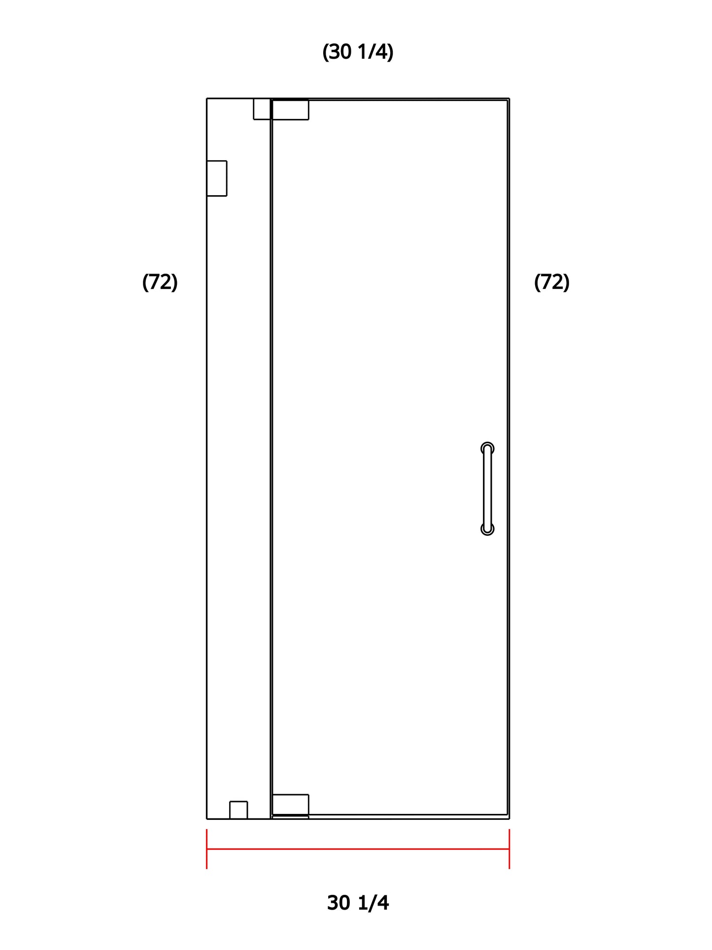 Pivot Glass Shower Enclosure 30"