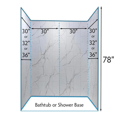 Carrara Marble 32 x 60 x 78