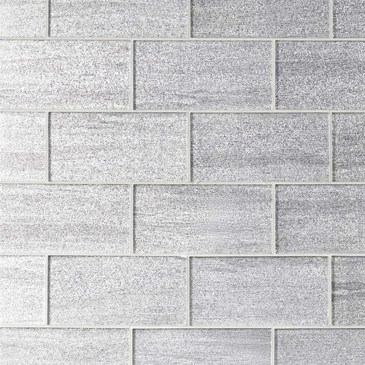 Pattern of gray rectangular tiles with a subtle texture