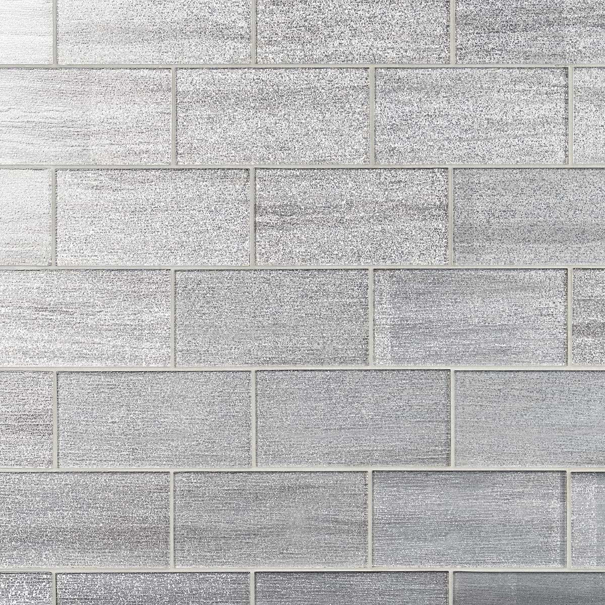 Pattern of gray rectangular tiles with a subtle texture
