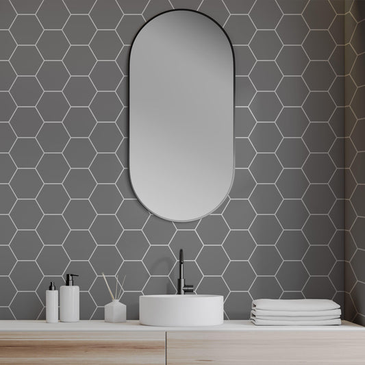 Silver Hexagon 8x10