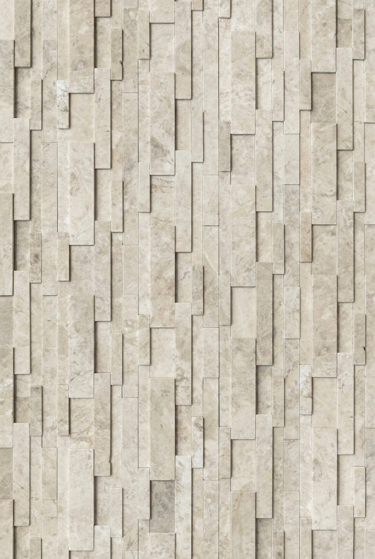Silver Oyster Up & Down Strips 6x12 Honed