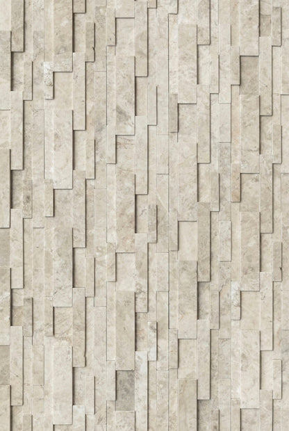Silver Oyster Up & Down Strips 6x12 Honed