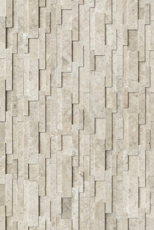 Silver Oyster Up & Down Strips 6x12 Honed
