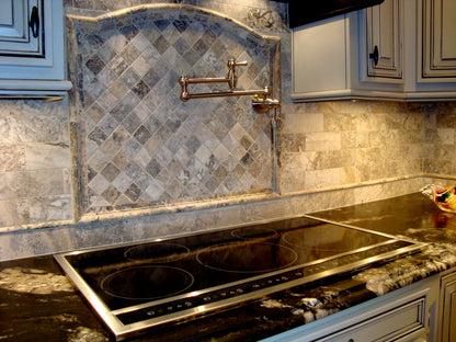 Silver Travertine Trim 2x12