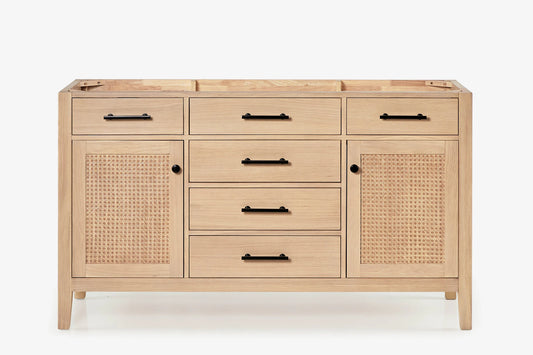 Single Sink White Oak 60" Vanity