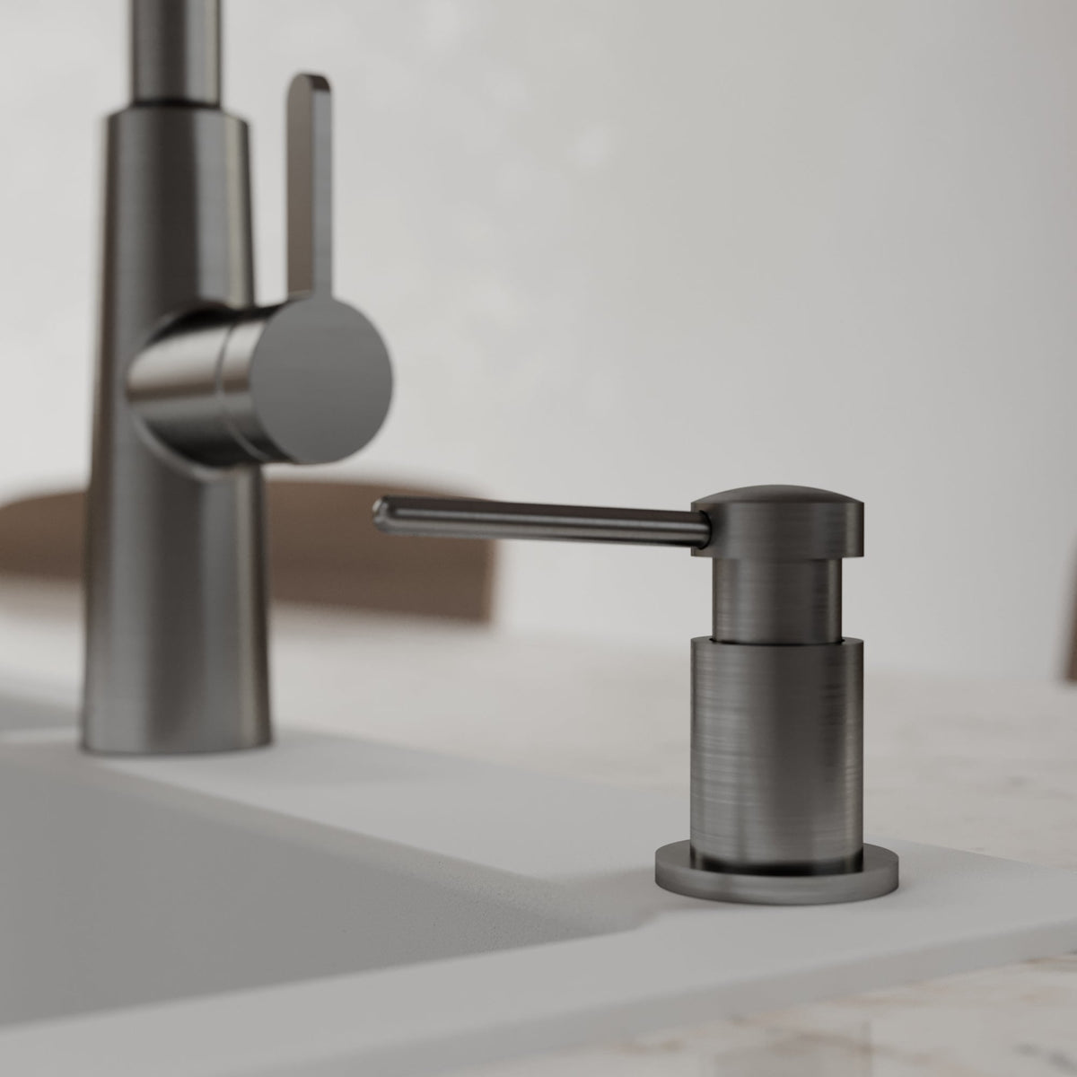 Spot-Free Gunmetal Grey Soap Dispenser 11-3/4"