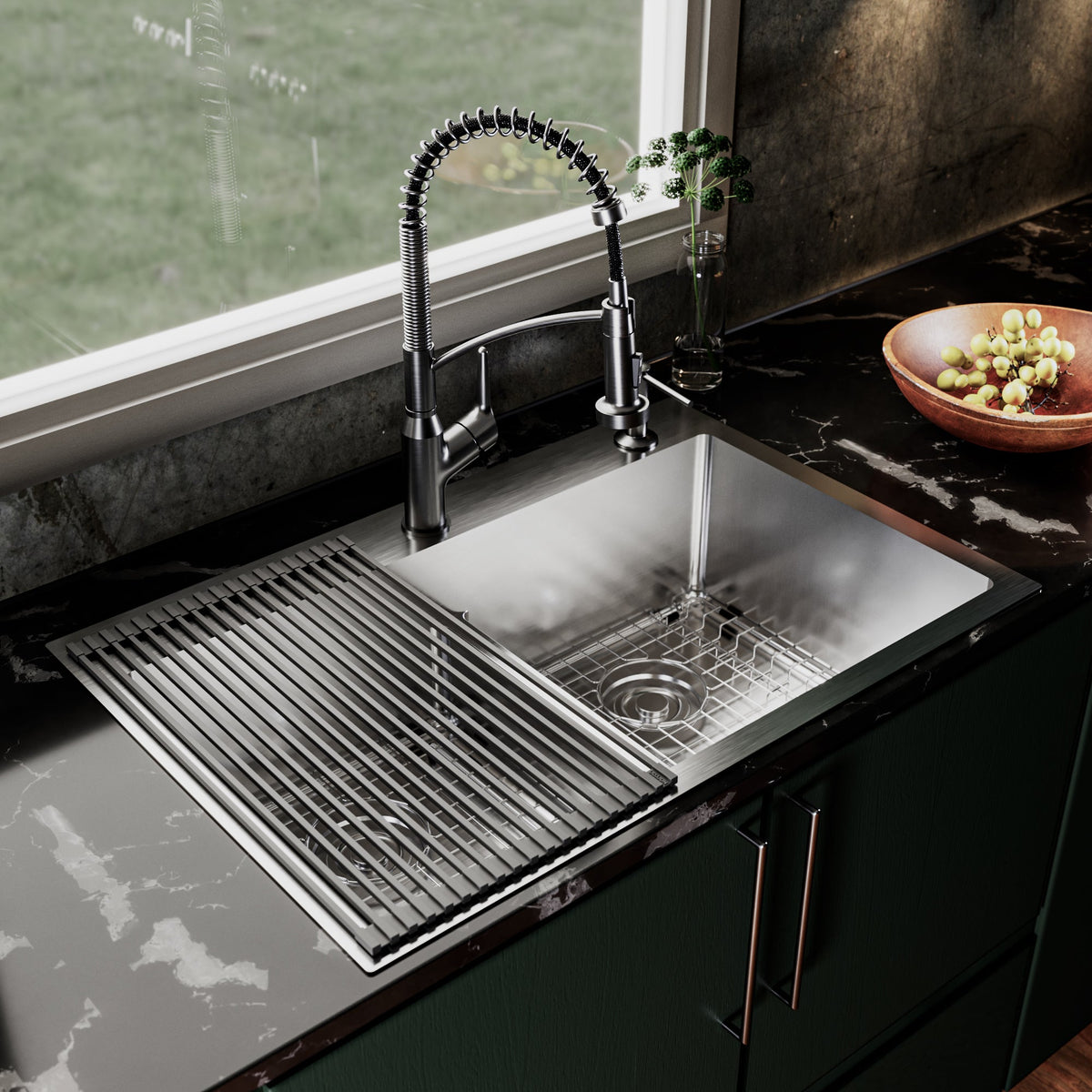 Stainless Steel Double Bowl Top Mount 16ga Sink 33"